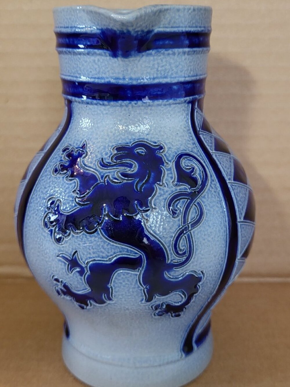 1950s Merkelbach Westerwald Salt Glaze 1/4L Jug Weinstube Schloss Heidelberg